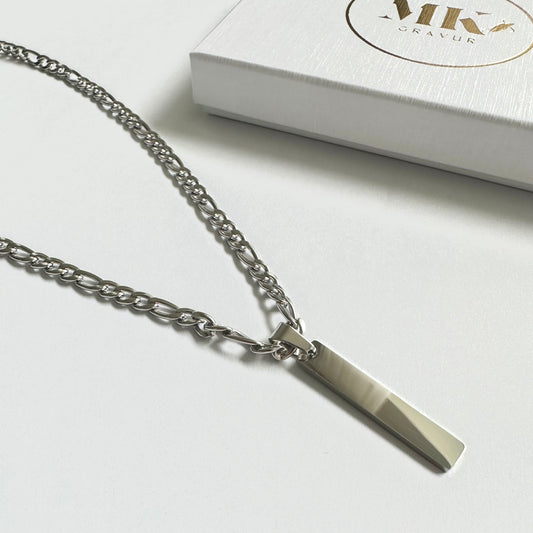 Chunky Kette mit Gravuranhänger | personalisierte Gravur
