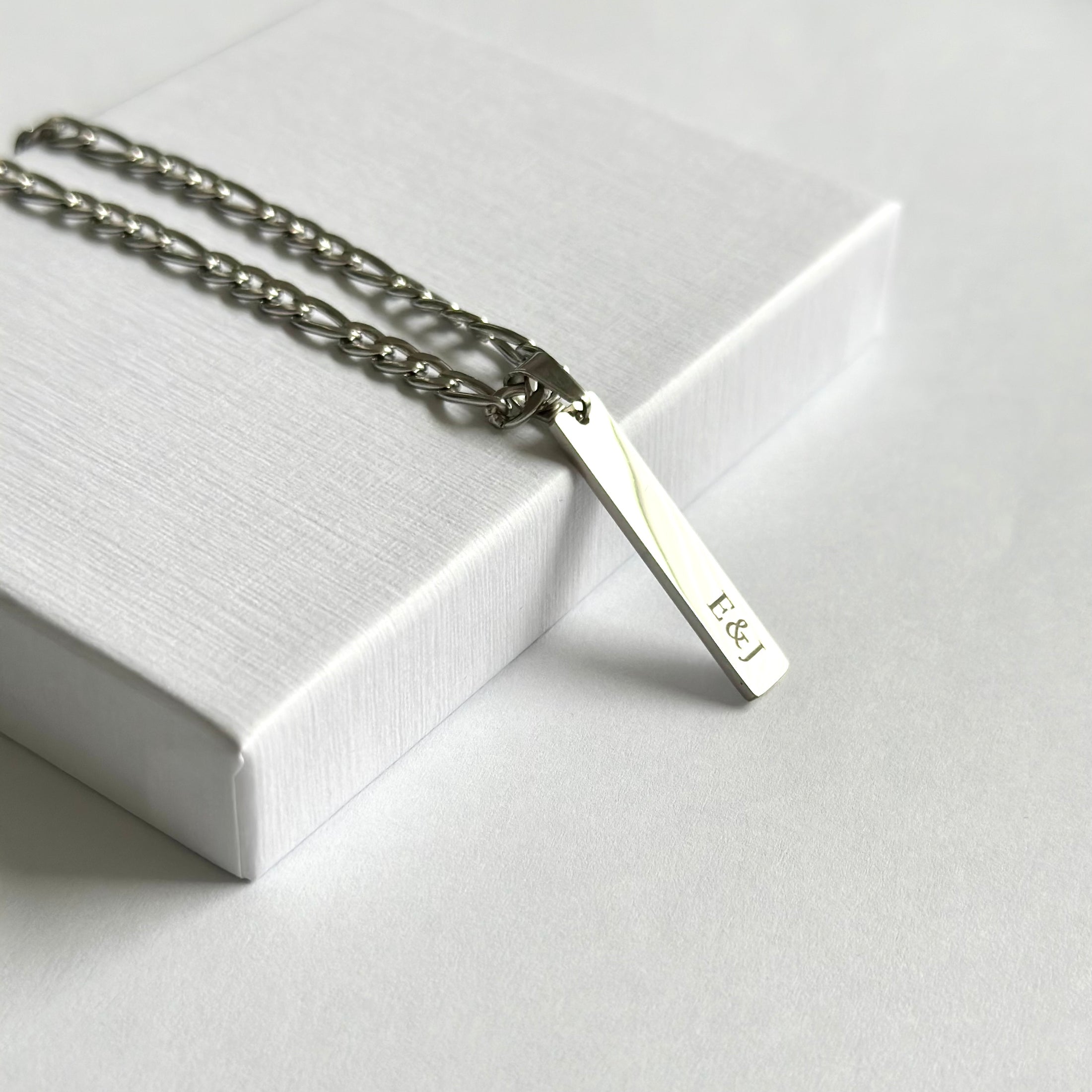 Chunky Kette mit Gravuranhänger | personalisierte Gravur