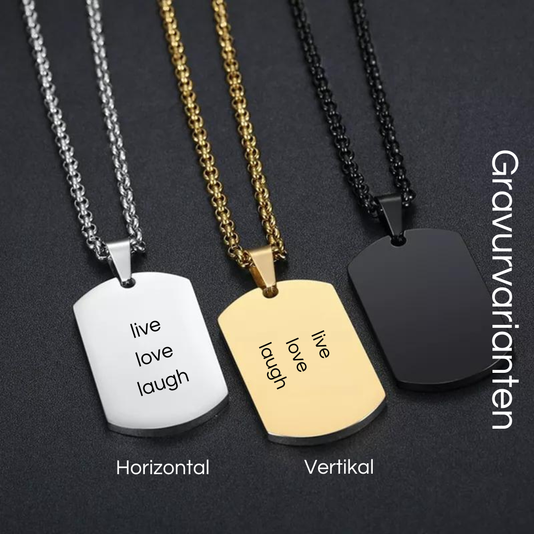 Militär Halskette | personalisierte Gravur