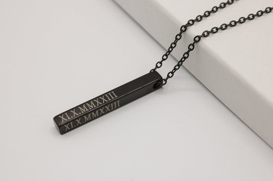 Edle Balkenkette mit personalisierter Gravur
