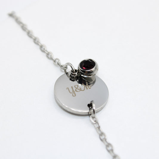 Armband Birthstone | personalisierte Gravur