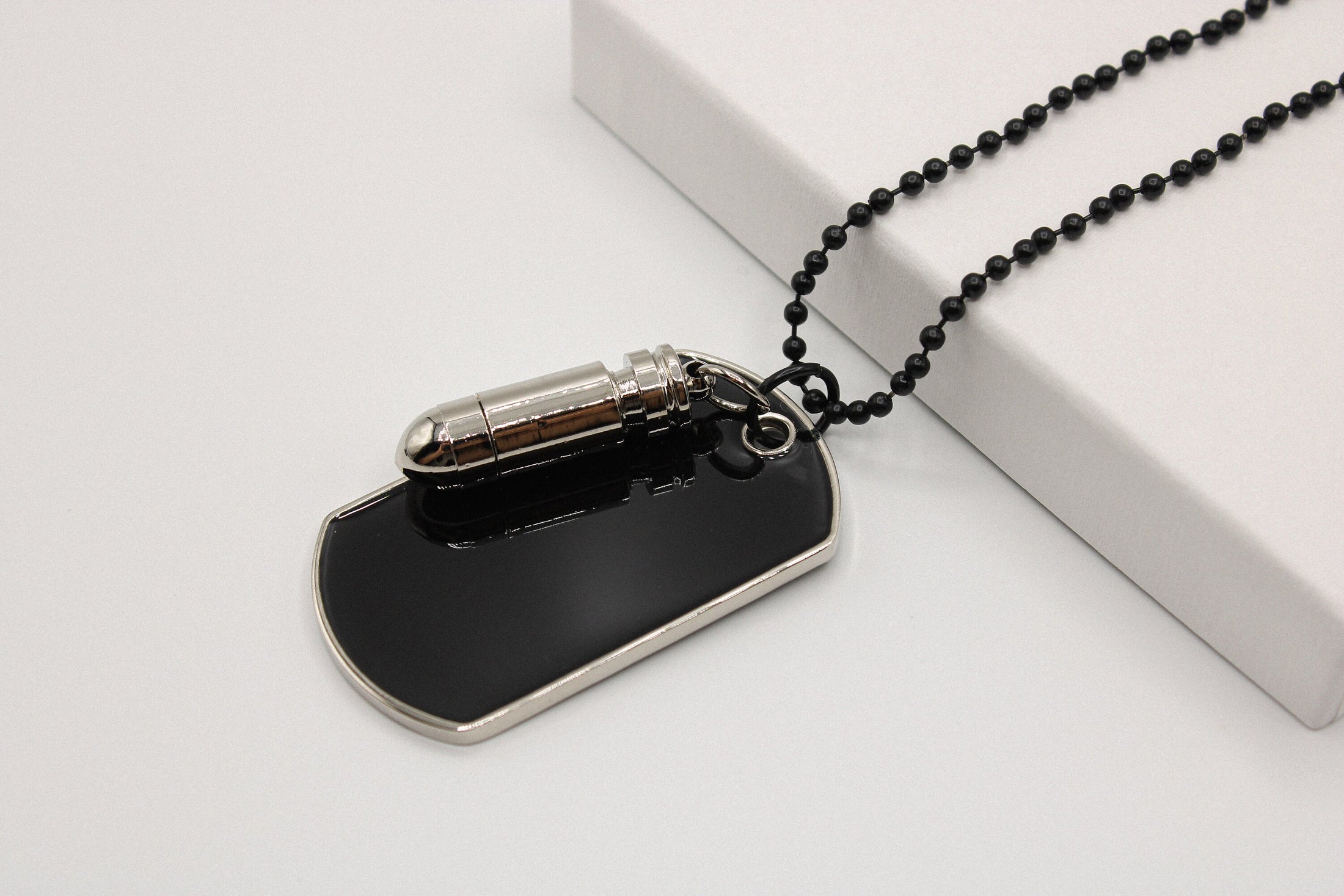 Military Dog Tag Kette mit Kugel | personalisierte Gravur