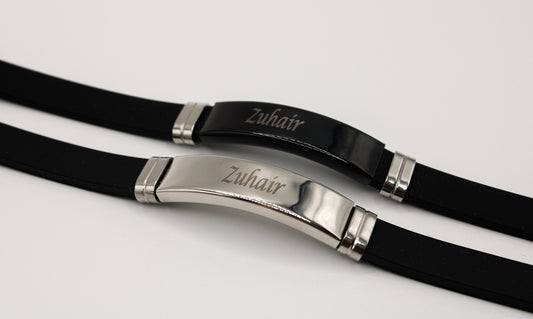Herren Armband im Lederlook | personalisierte Gravur