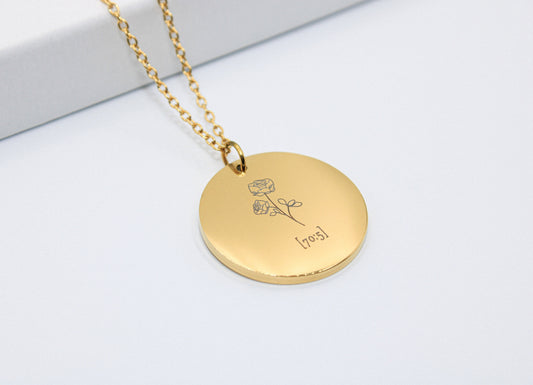 Coin Kette | personalisierte Gravur